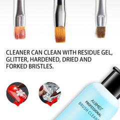 AIJIMEI brush in use inside cup illustrating fast polish removal and convenience