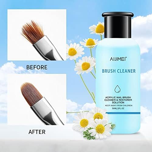 AIJIMEI cleaner next to coin showing 58ml travel-friendly volume benefit