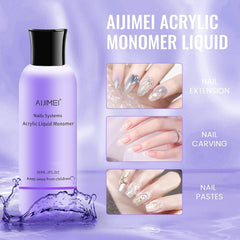 AIJIMEI bottle next to hand for scale showing 120ml size and portability benefit