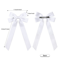 Aileam bow clipped in a child's ponytail offering quick styling and tidy appearance