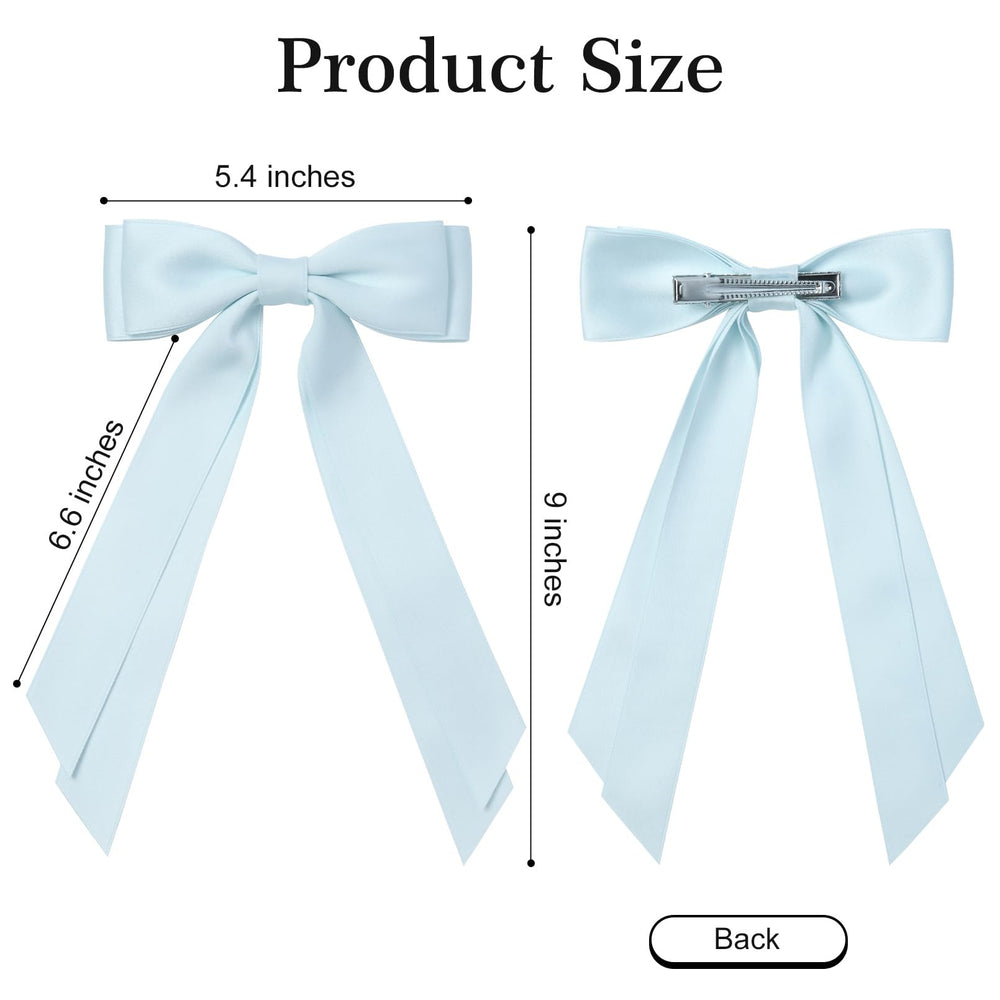 Aileam bow in ponytail styling demonstrating easy clip-on convenience