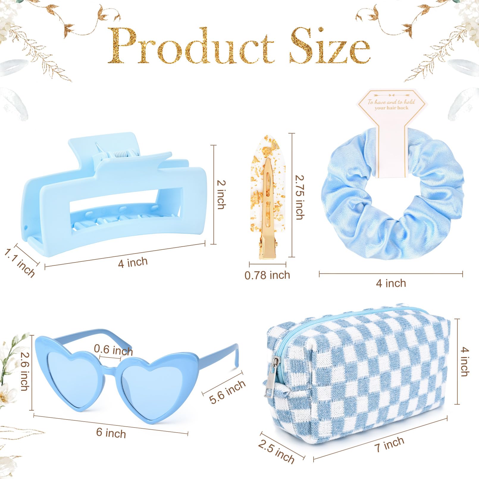 Aileam blue claw clip in hand showing size and easy styling benefit