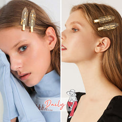 Aileam metallic gold clip hinge detail showing secure hold and polish
