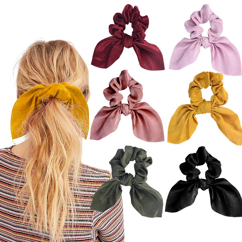 Aileam front packaging showing six classic color scrunchies, easy outfit matching