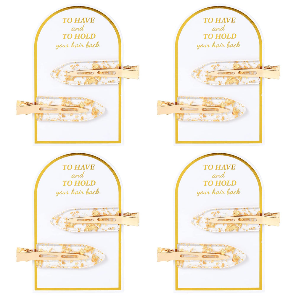 Aileam front packaging showing eight gold glitter creaseless clips for elegant styling