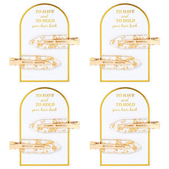 Aileam front packaging showing eight gold glitter creaseless clips for elegant styling