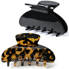 Aileam front view of two clips showing elegant finishes and practical styling benefit