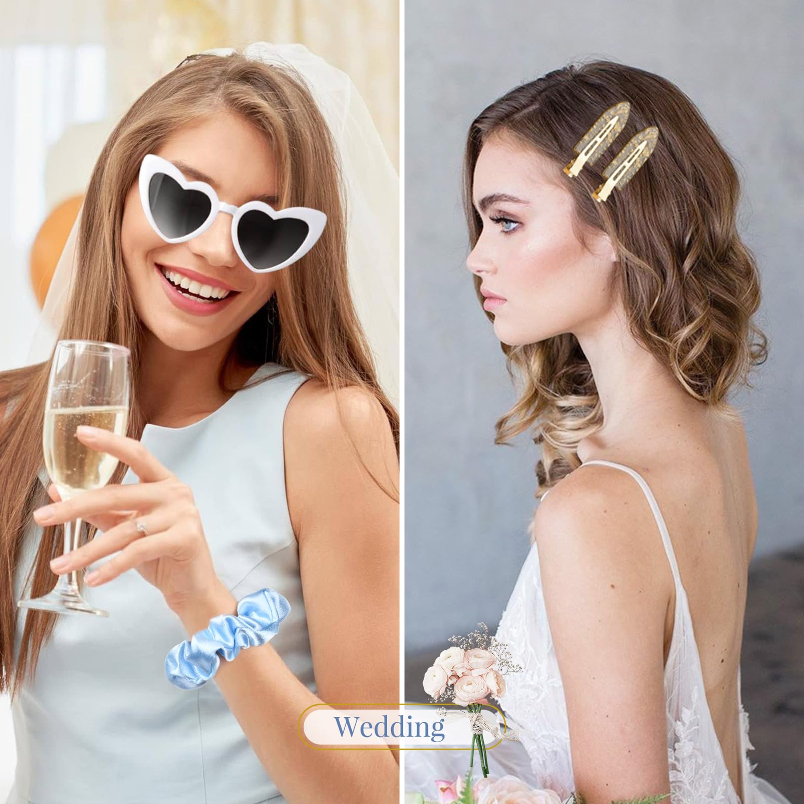 Aileam hair clip in use on a bridesmaid half-up hairstyle for polished hold