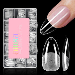 AILLSA front packaging showing 240-piece almond tips and set benefits
