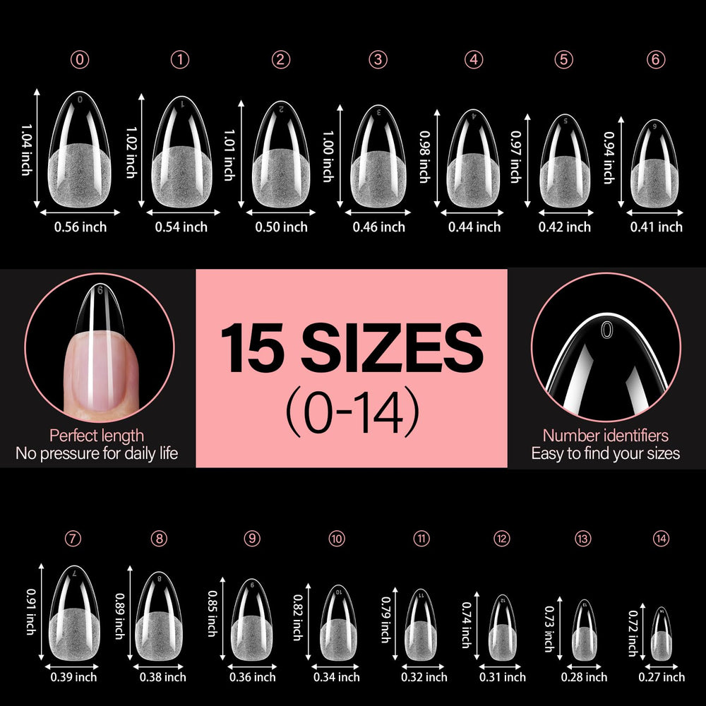 AILLSA tips held in hand to show scale and 15 sizes for precise fit benefit