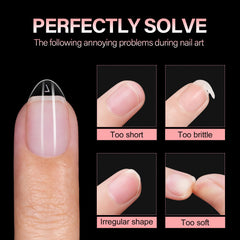 AILLSA nails during application showing strong bond and seamless fit