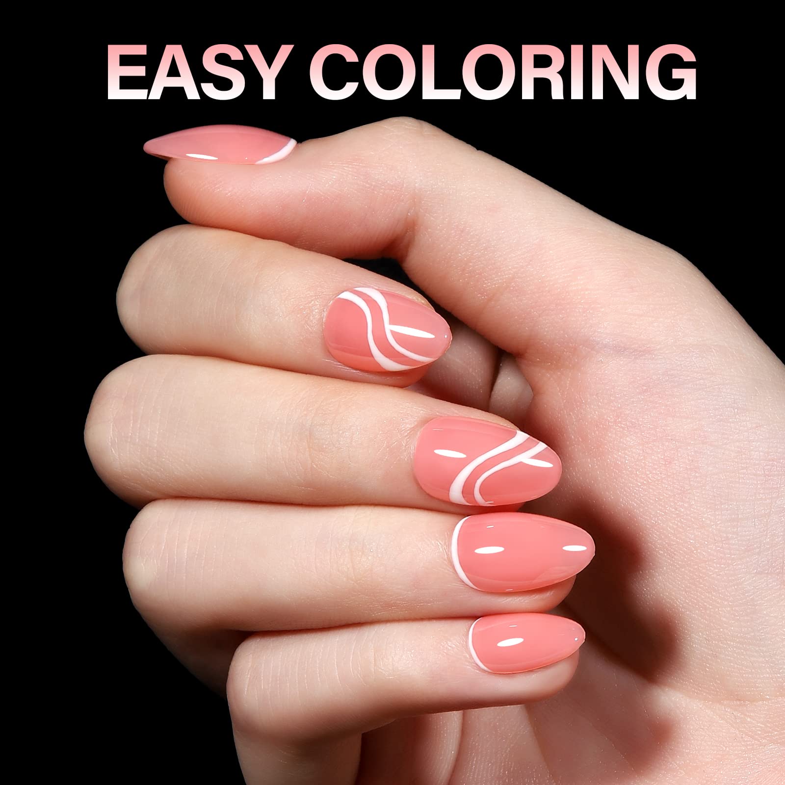 AILLSA applying nail glue to tip demonstrating easy no-file use