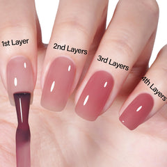 AILLSA bottle next to base and top coat, suggests durable long-lasting wear
