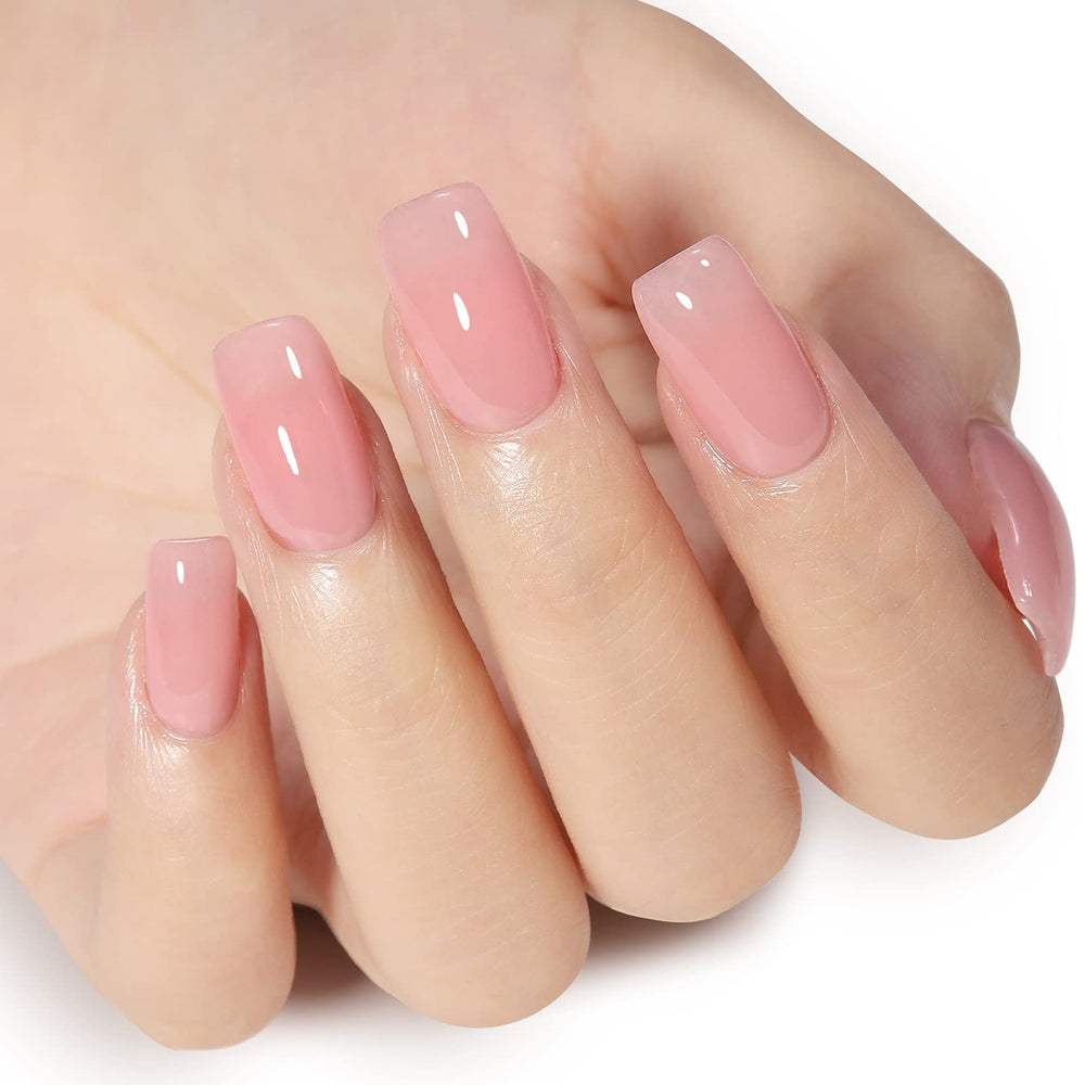AILLSA brush applying jelly gel close-up showing streak-free application benefit