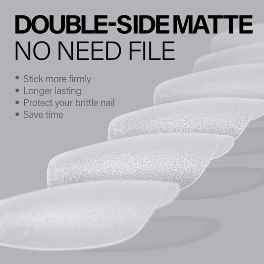 AILLSA close-up of frosted matte texture for better polish adherence