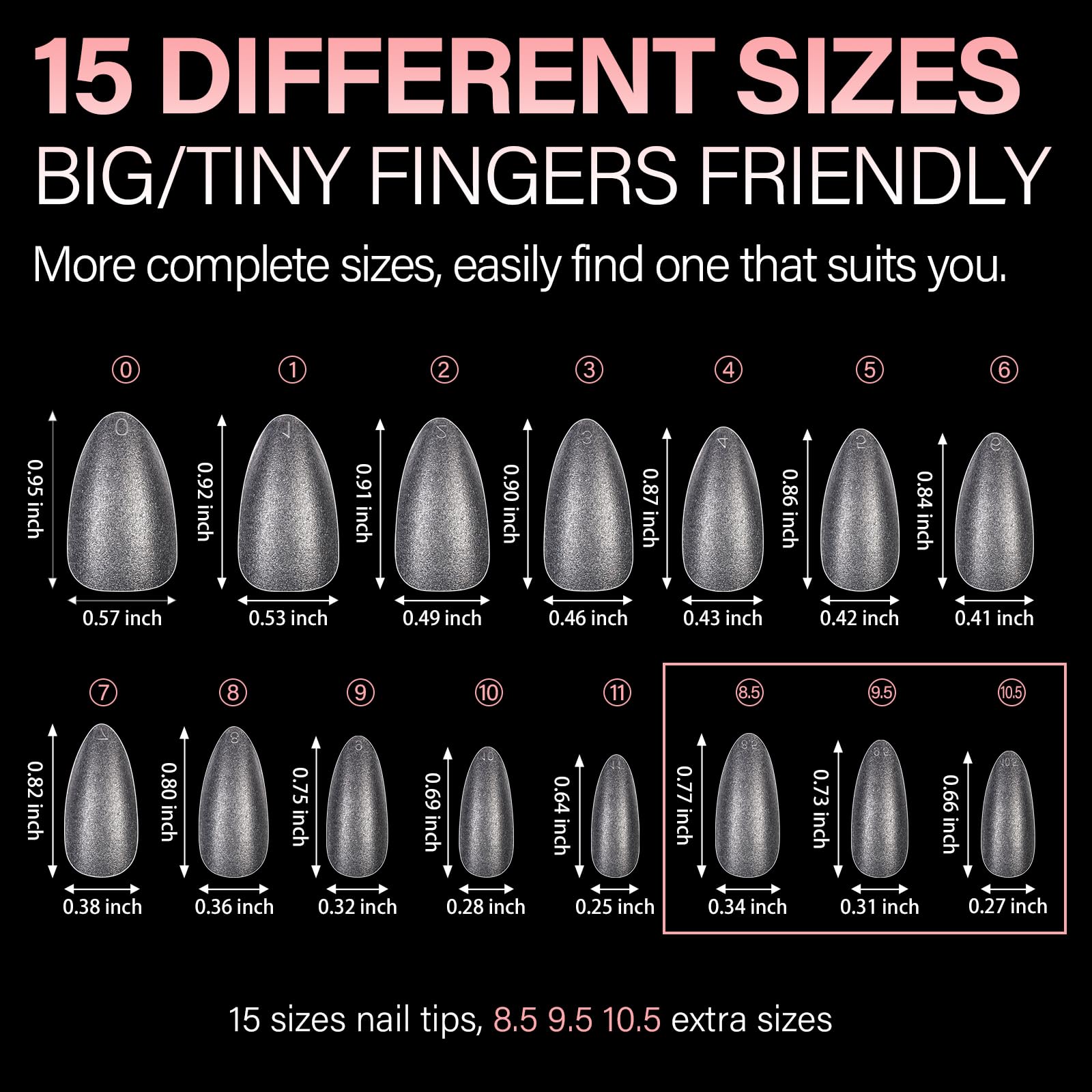 AILLSA tips next to natural nails showing scale and fit accuracy