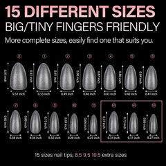 AILLSA tips next to natural nails showing scale and fit accuracy