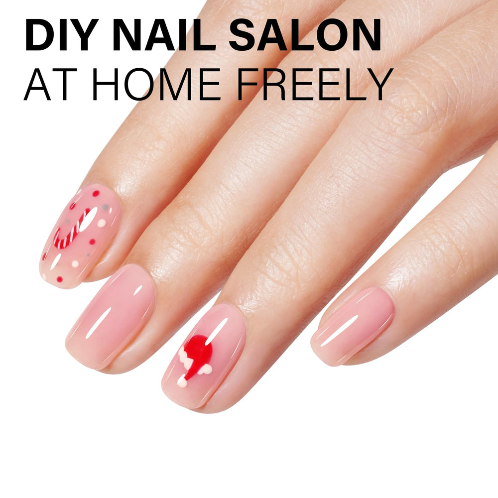AILLSA cured nails in French manicure style showing long-lasting glossy wear benefit