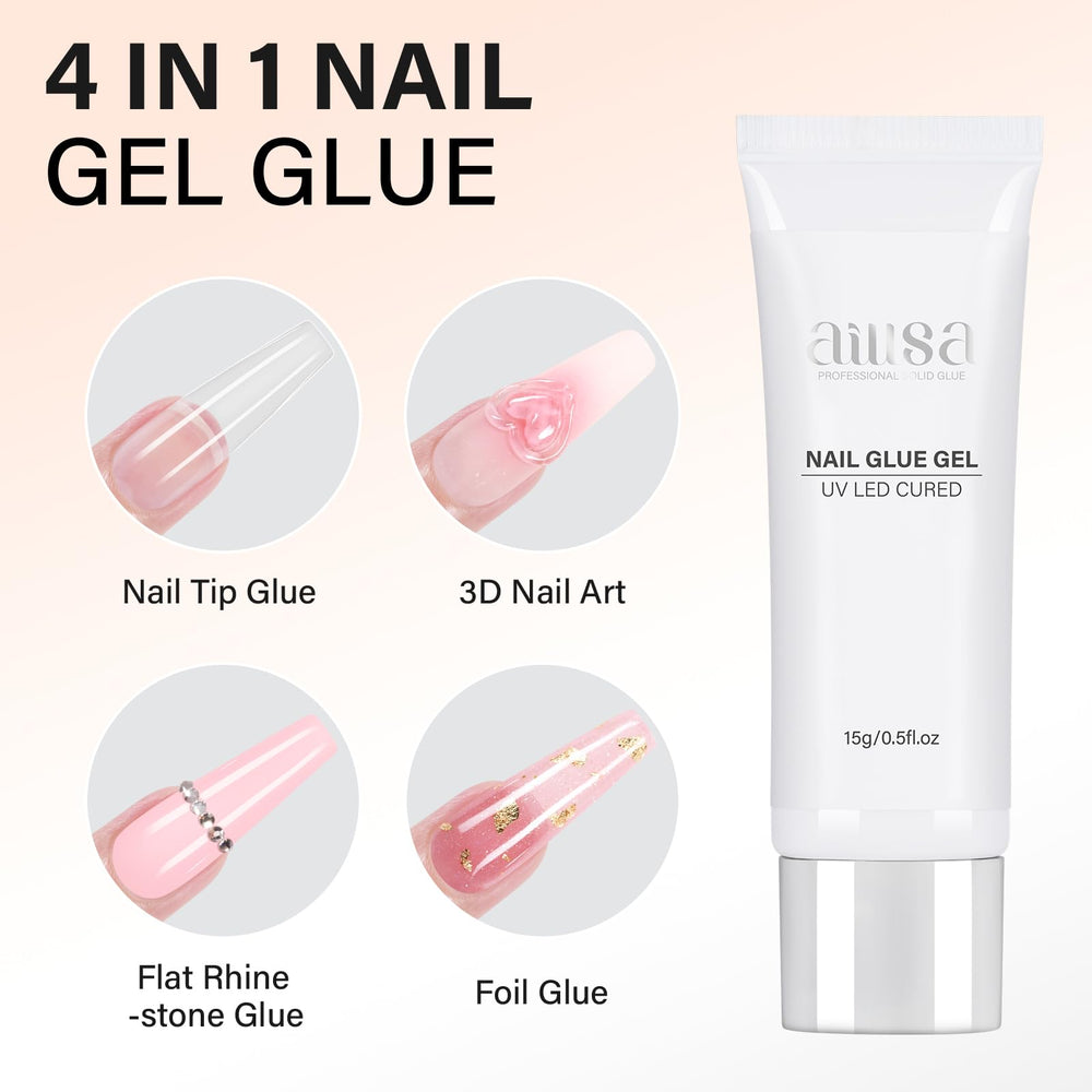 AILLSA cured nails under lamp illustrating fast 60-second firm hold