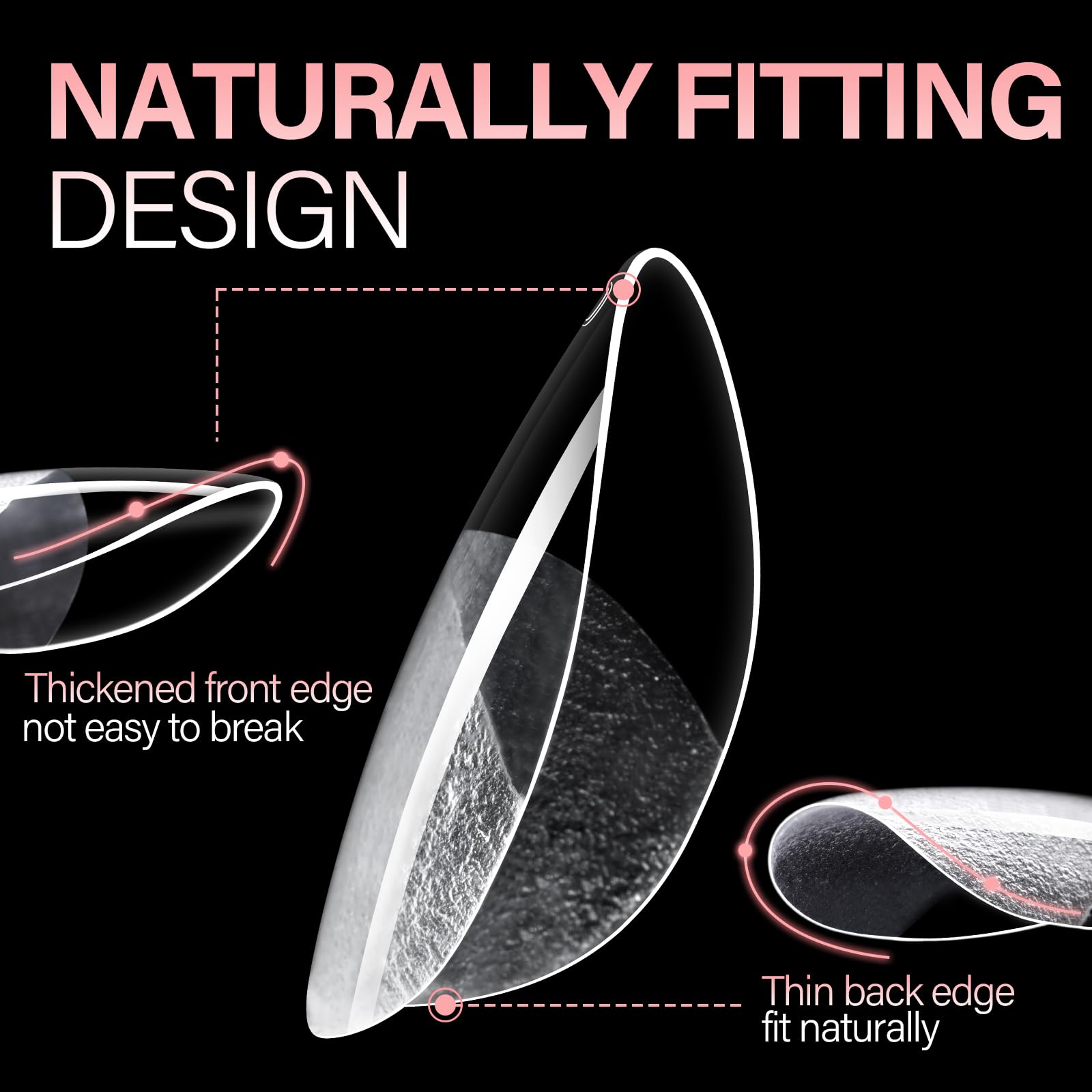 AILLSA side view showing pre-curved fit for comfortable wear