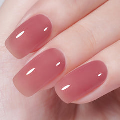 AILLSA front bottle view showing dark pink jelly polish, highlights salon-ready finish