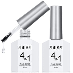 AILLSA bottle front packaging showing clear gel and label, durable adhesion benefit