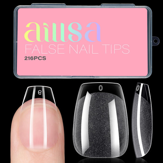 AILLSA front packaging showing clear coffin tips, easy salon results
