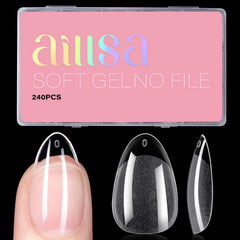 AILLSA front packaging showing 240 clear gelly tips, convenient kit