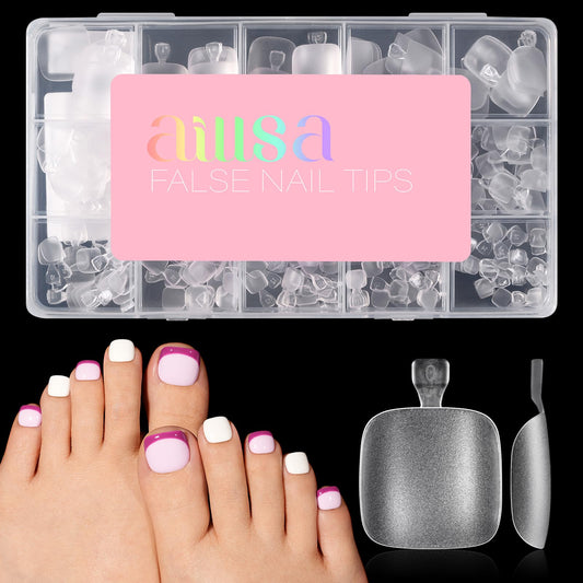 AILLSA front packaging of 150 toe tips showing product and convenience