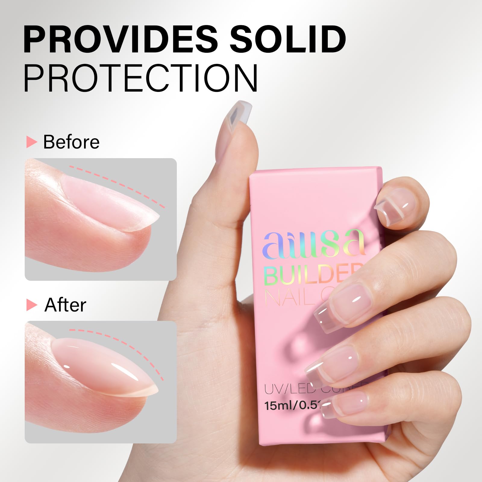 AILLSA close-up gel texture demonstrating self-leveling viscosity benefit