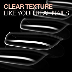 AILLSA tip being glued to natural nail demonstrating easy at-home use