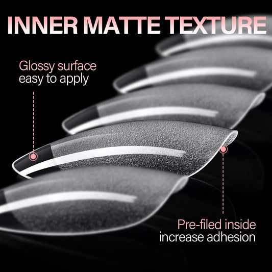 AILLSA inner frosted texture close-up improving glue grip and fit