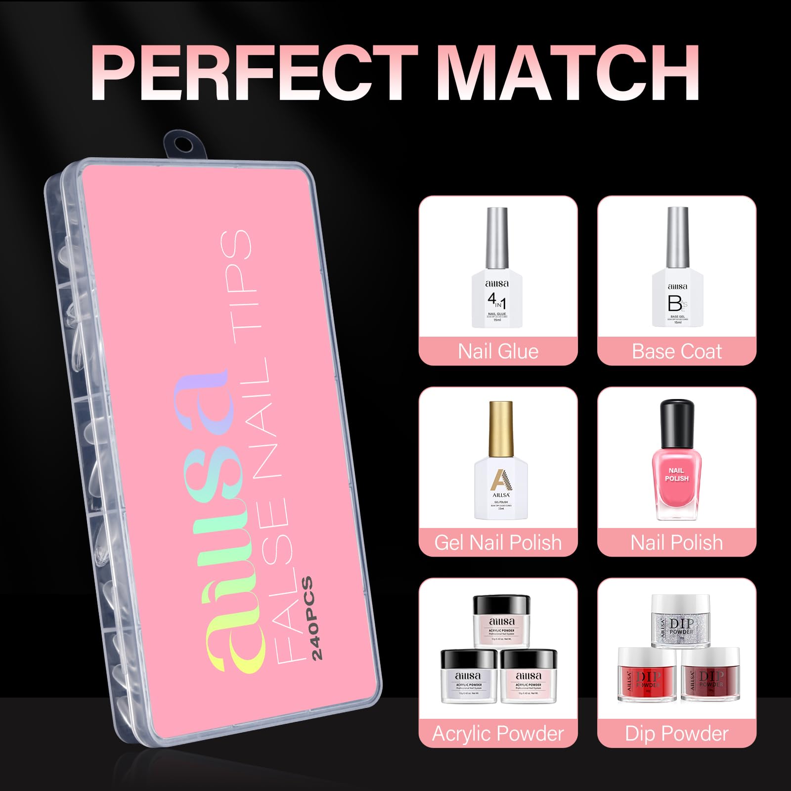 AILLSA lifestyle at-home manicure setup showing quick salon results