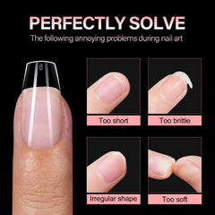AILLSA hands wearing finished short coffin tips illustrating comfortable everyday wear