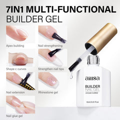 AILLSA before and after nails showing strengthened extensions and fuller shape benefit