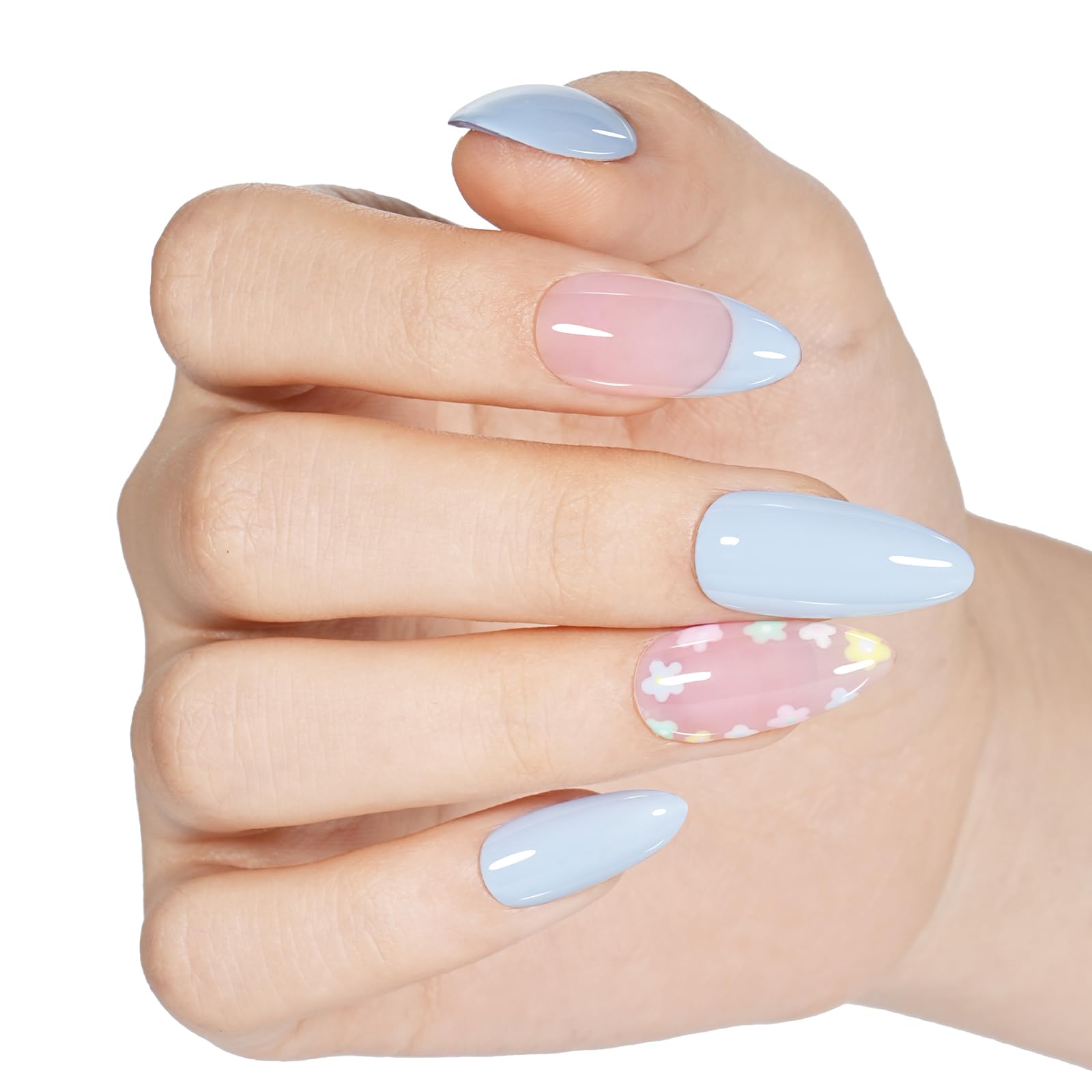 AILLSA applied in a French manicure showcasing clean edges and professional result