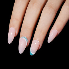 AILLSA styled polished nails on hand illustrating customizable looks