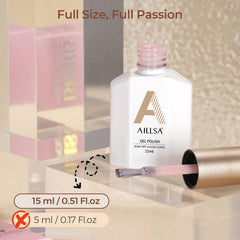 AILLSA curing under salon LED lamp demonstrating fast, glossy finish
