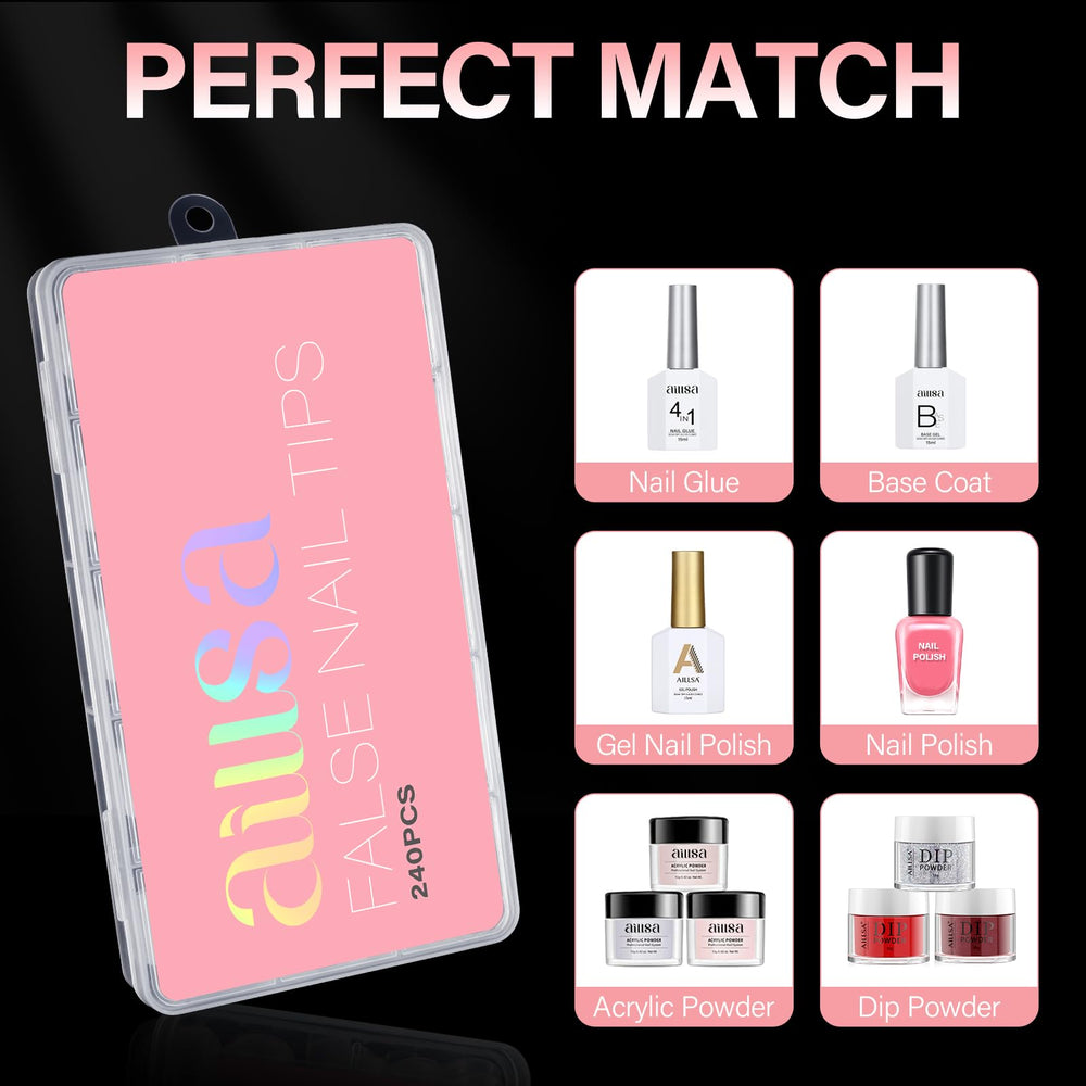 AILLSA nail tip beside ruler illustrating ultra short length for practical wear