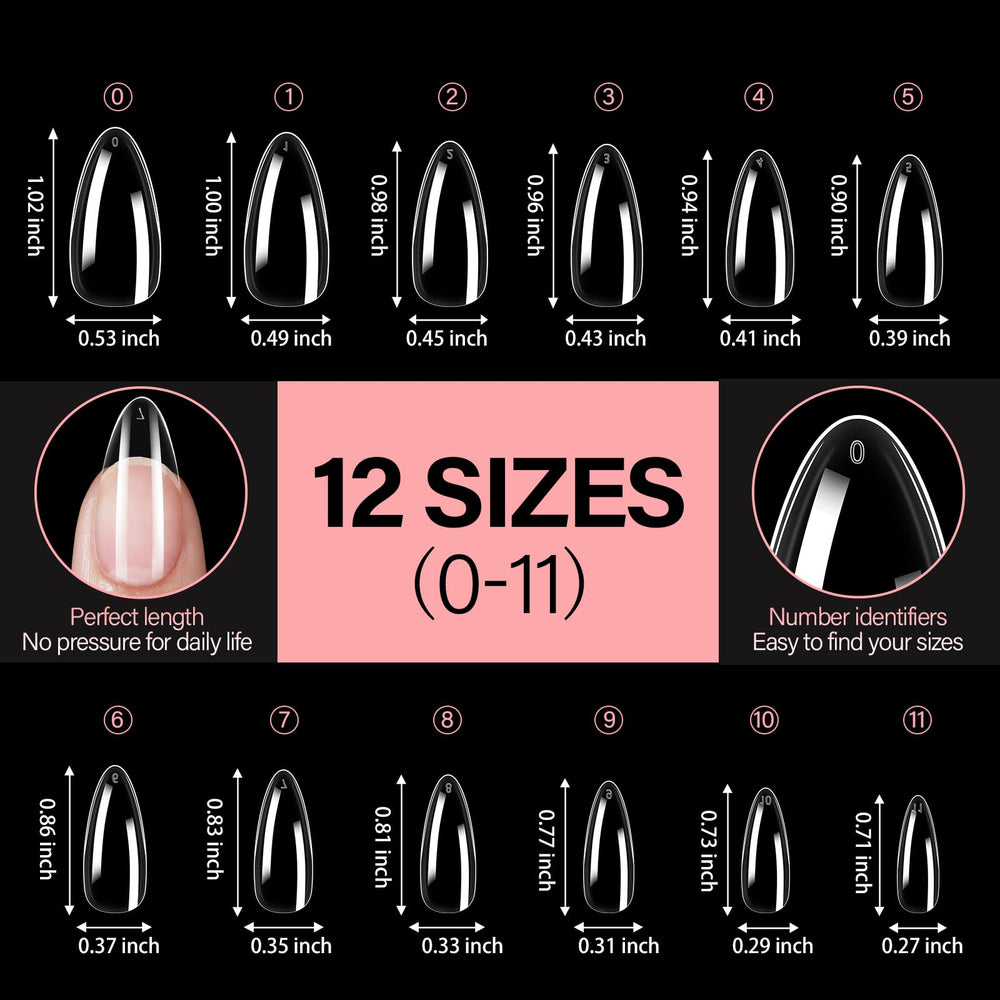 AILLSA size comparison array displaying 12 sizes for customizable fit benefit