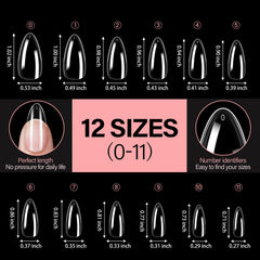 AILLSA size comparison array displaying 12 sizes for customizable fit benefit