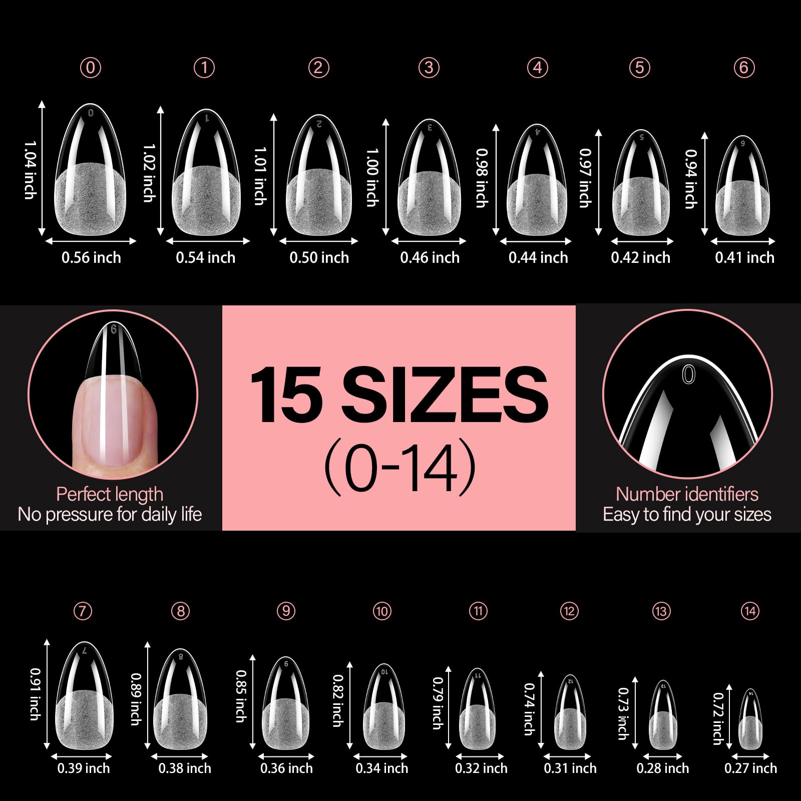 AILLSA arranged 15 sizes display, simplifies matching and reduces trimming