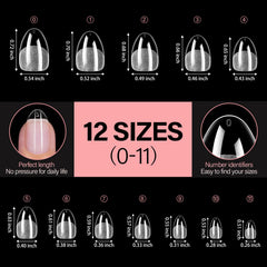 AILLSA size variation display with 12 sizes to match most nail shapes