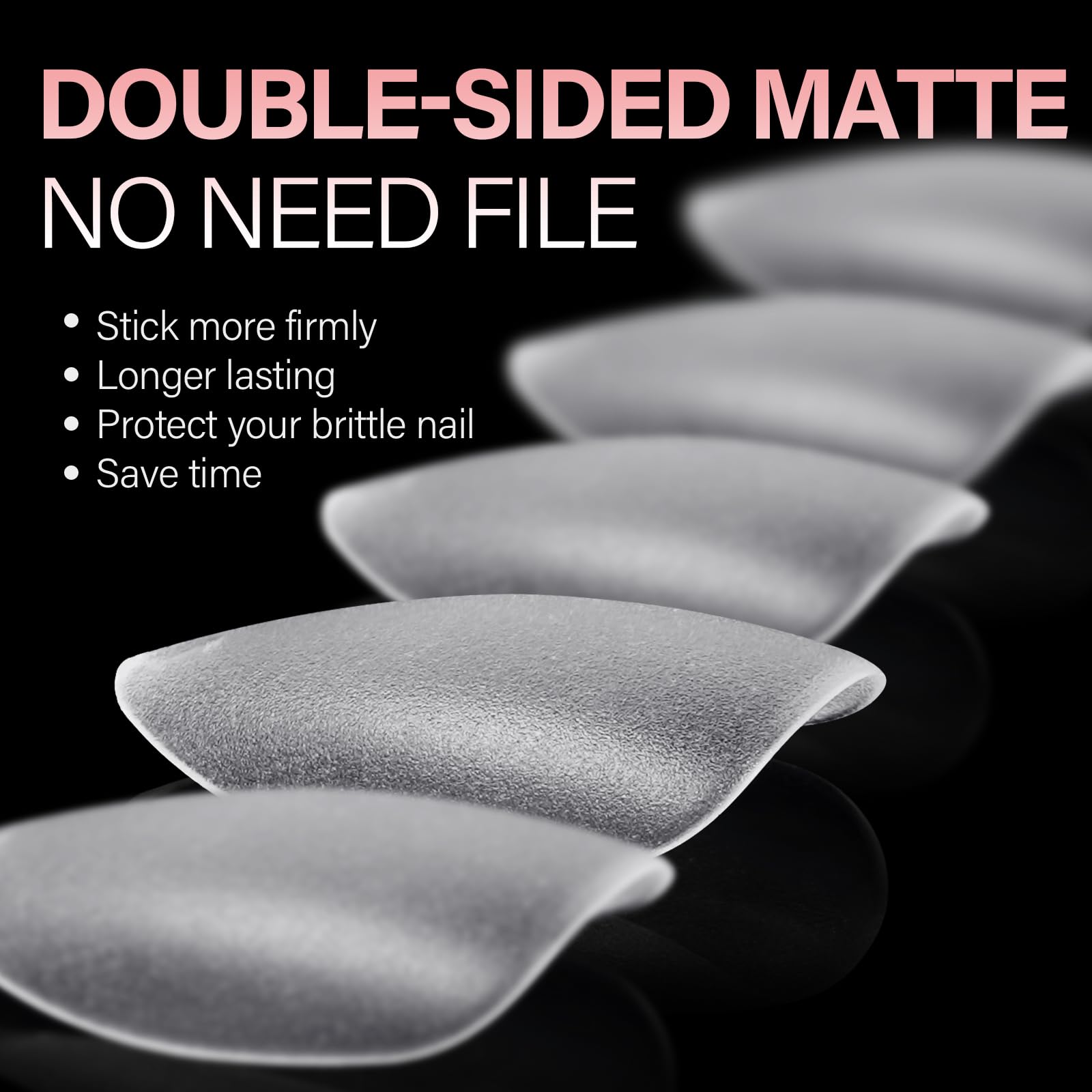 AILLSA close-up of matte frosted texture highlighting stronger adhesion benefit