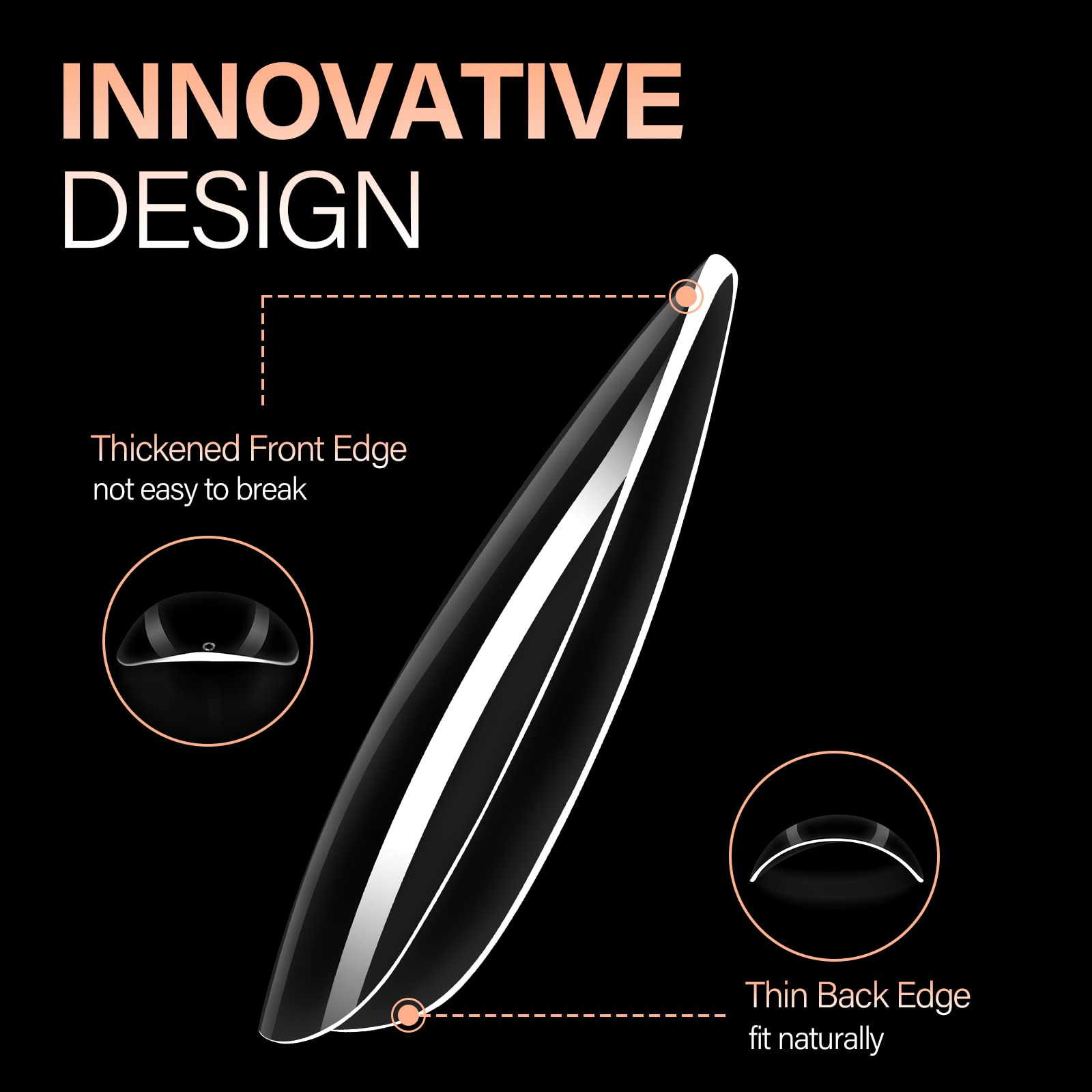 AILLSA detailed shot of thick front edge increasing chip resistance