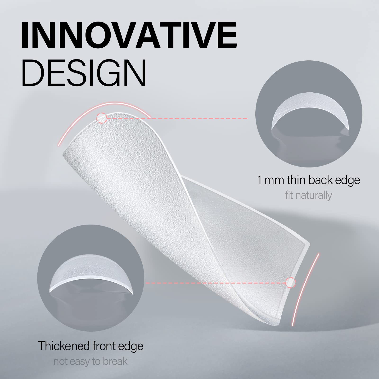 AILLSA thick front edge close-up demonstrating break-resistant protection