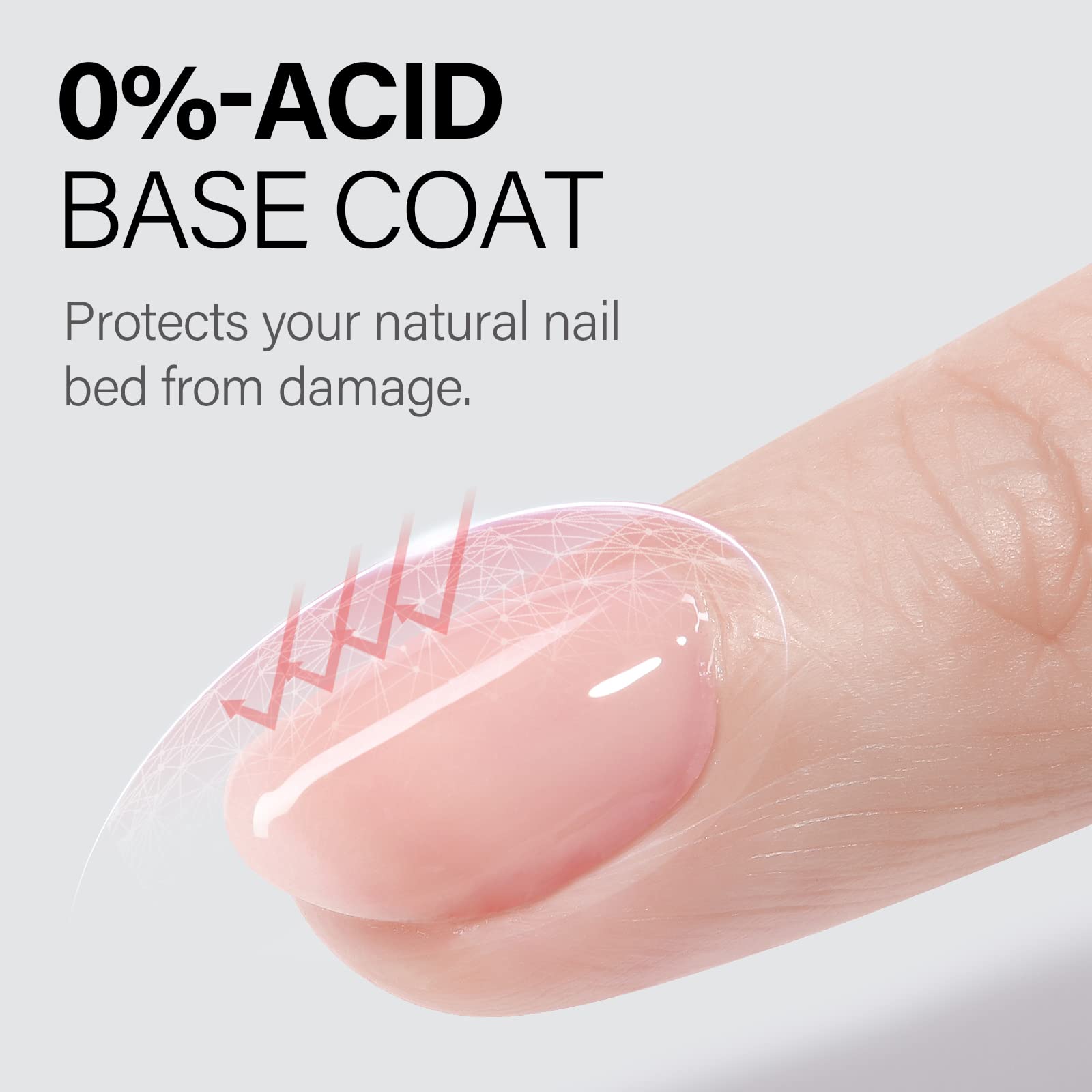 AILLSA top coat brush applying clear gel to nail for instant high-gloss protection