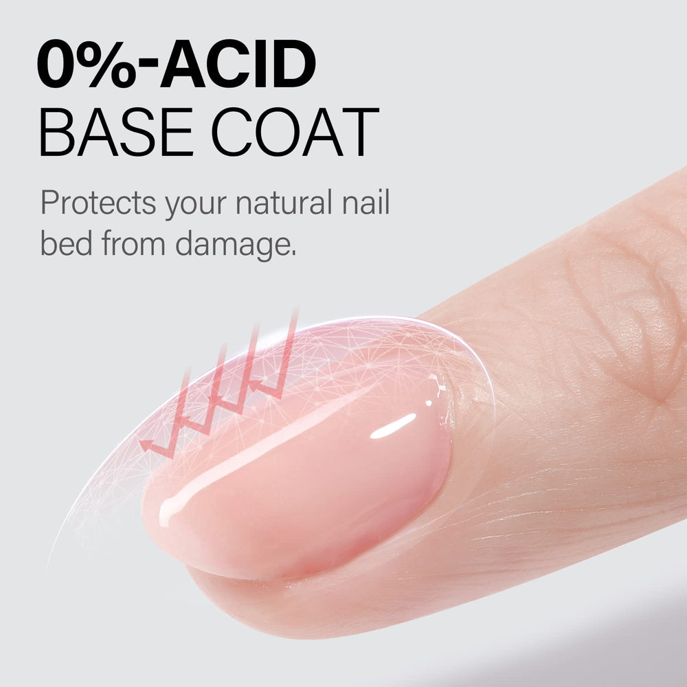 AILLSA top coat brush applying clear gel to nail for instant high-gloss protection
