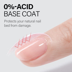 AILLSA top coat brush applying clear gel to nail for instant high-gloss protection