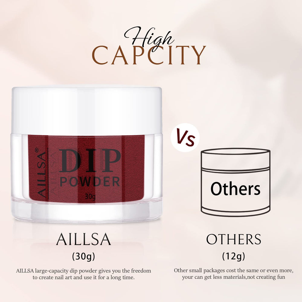 AILLSA 1 oz size comparison showing jar scale for multiple manicures